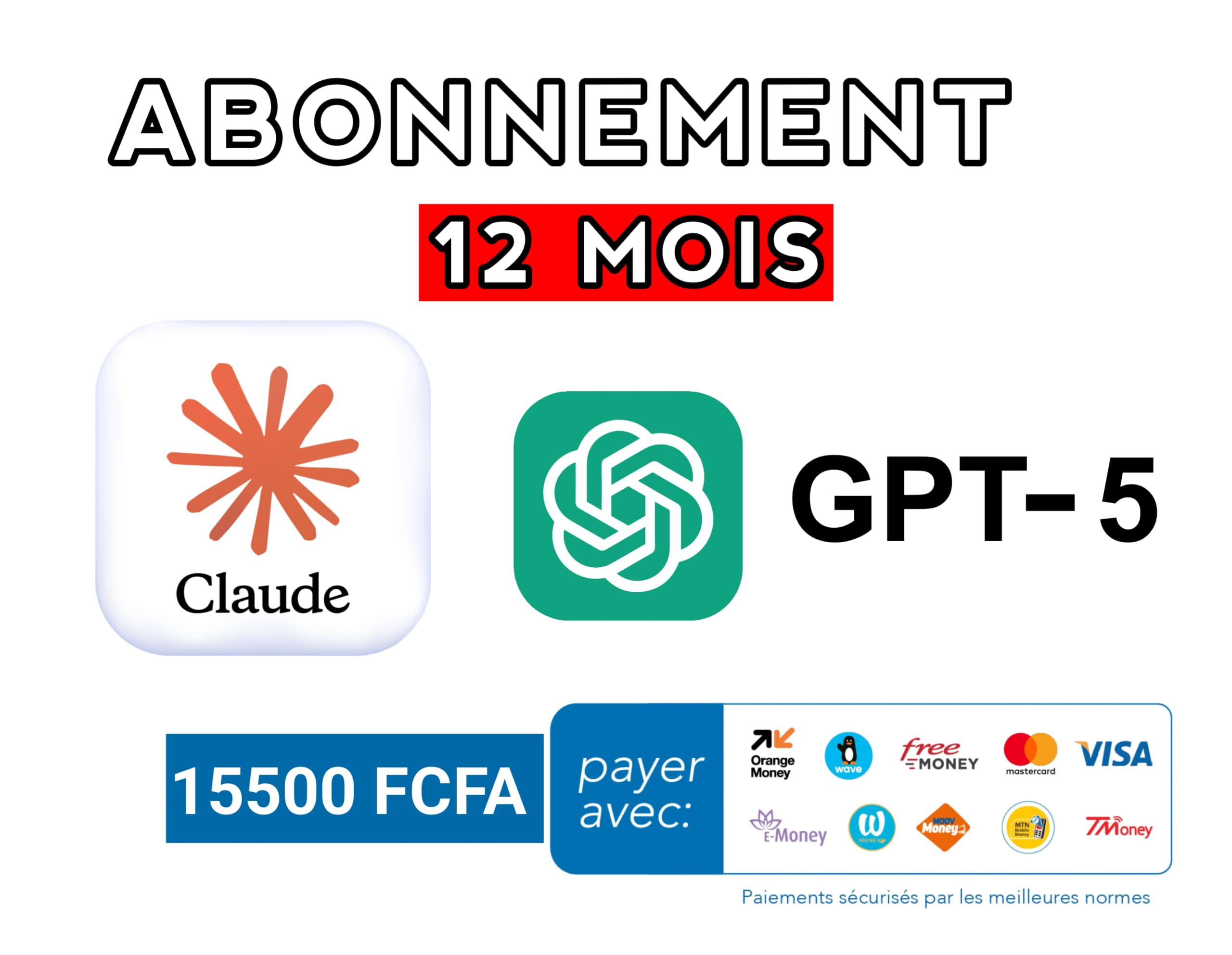 Abonnement Claude IA + CHATGPT5 