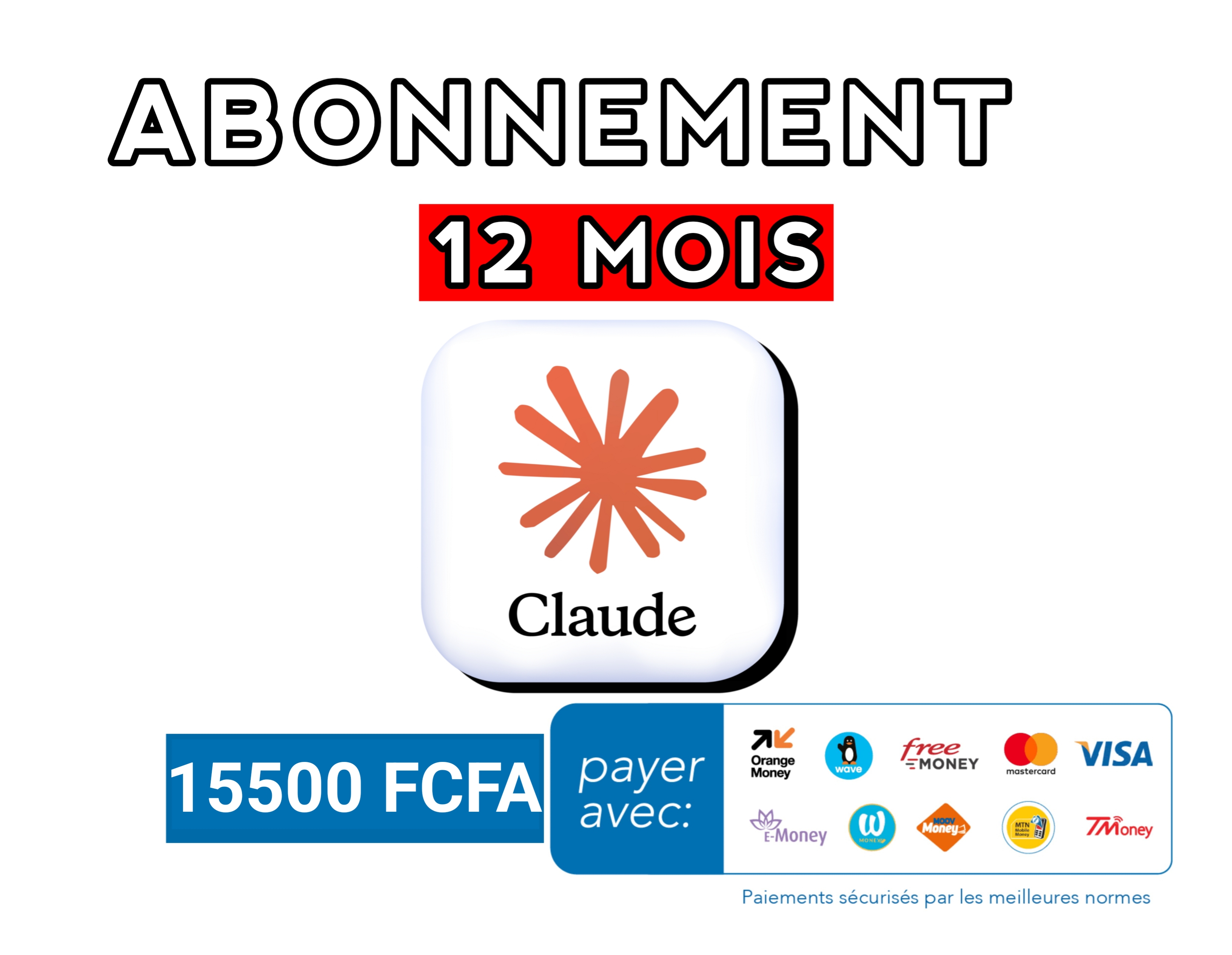 Claude IA abonnement 12 Mois 