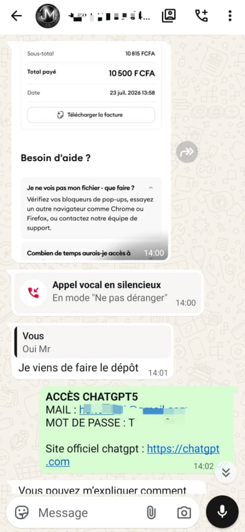 Preuve de paiement