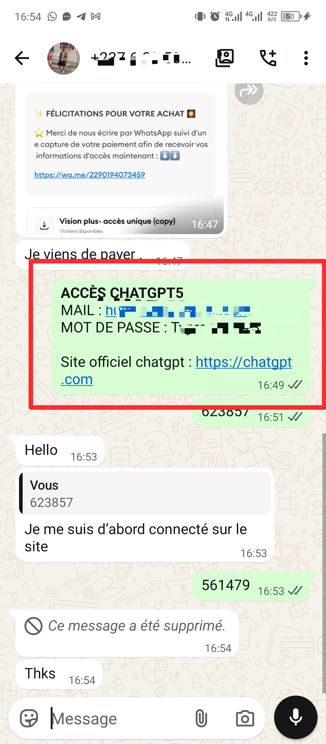 Preuve de paiement