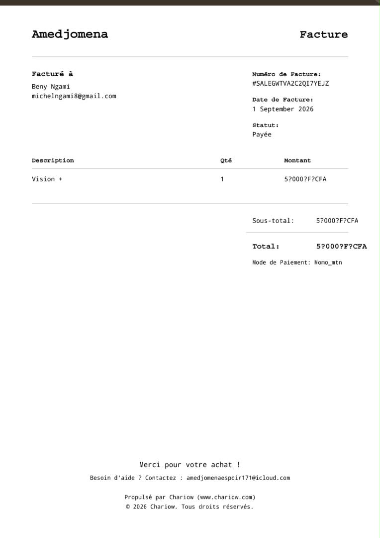 Preuve de paiement